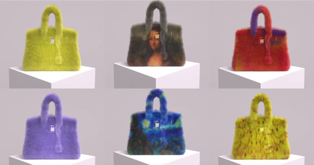 La collection Metabirkins - Hermès dépose des marques pour le metaverse